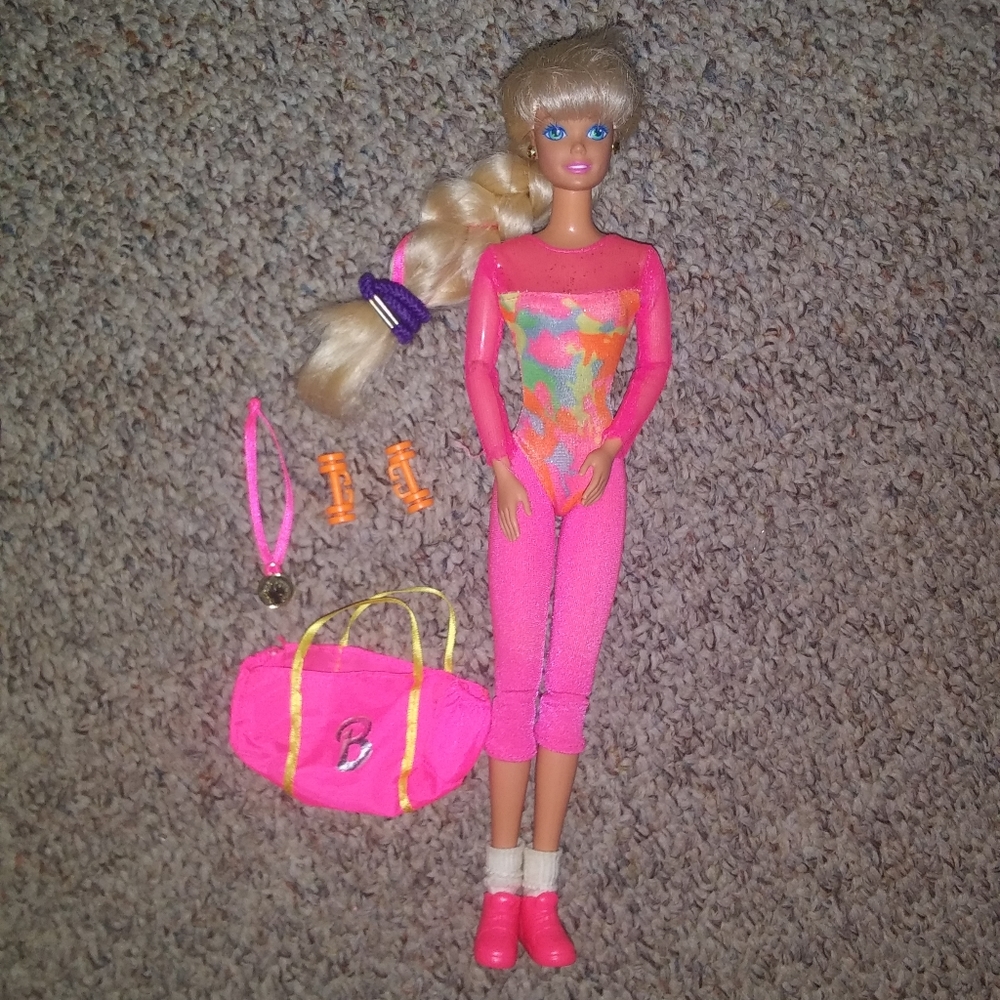 Vintage 1993 Barbie Gymnast Doll